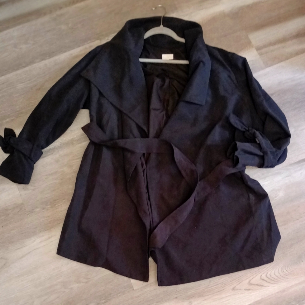 Drapped Black Coat